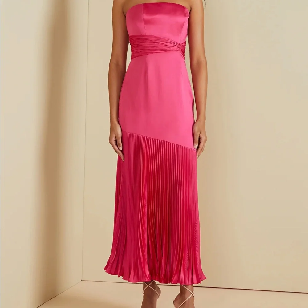 AMUR Strapless Pink Dress - Picture 2 of 10